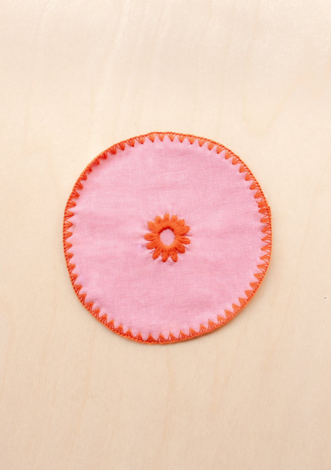 Cotton & Linen Coasters Set of 2 in Pink