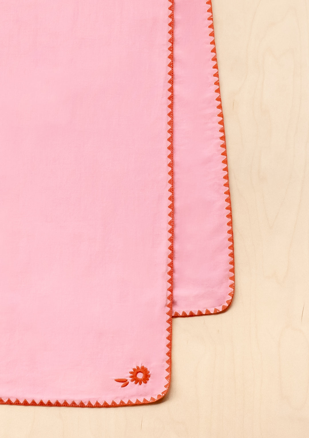 Cotton & Linen Table Runner in Pink