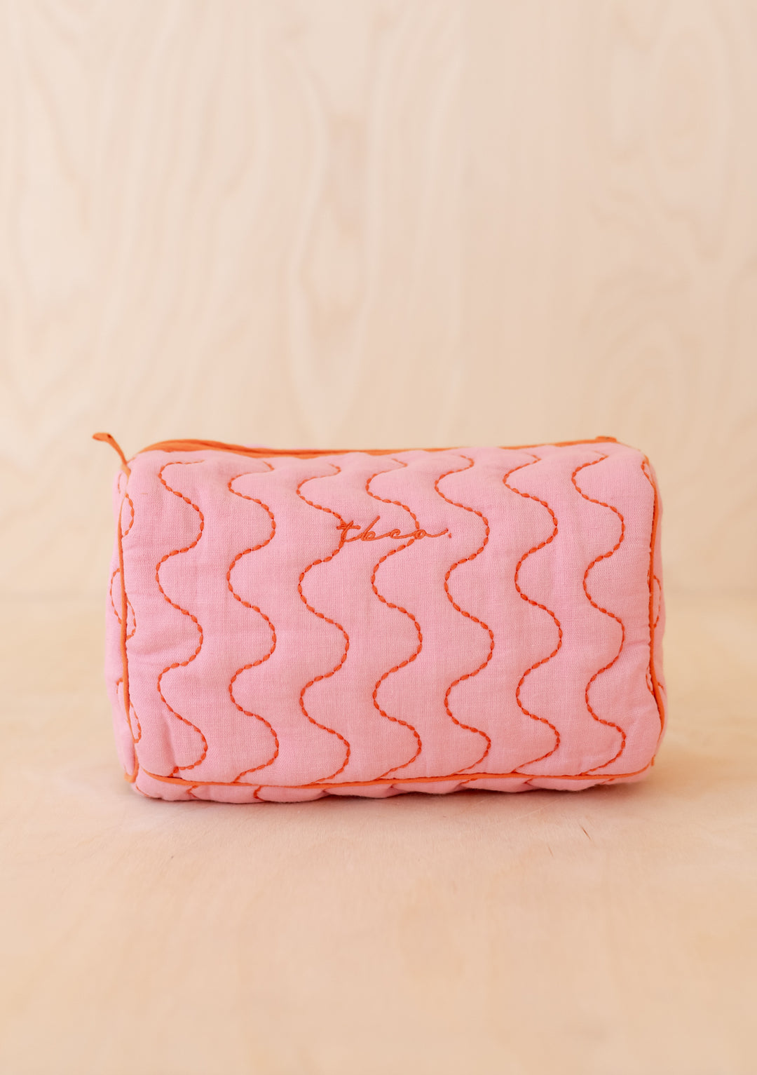 Cotton & Linen Wash Bag in Pink
