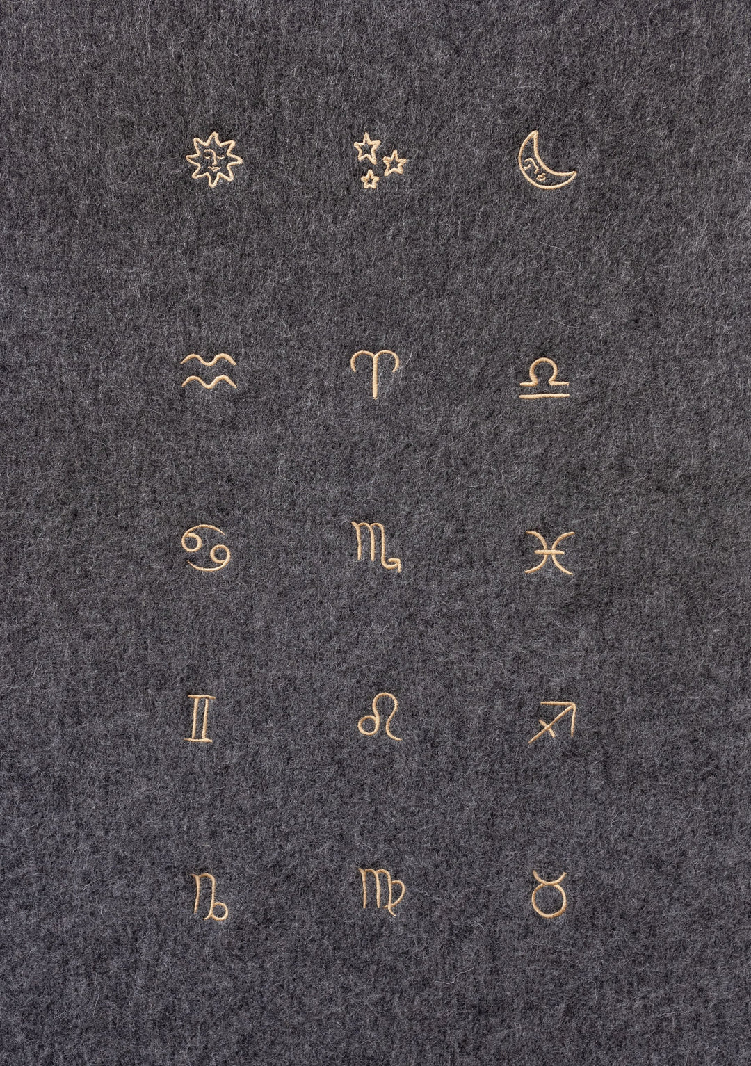 Decke aus Lammwolle mit anthrazitfarbenem Ombre-Karomuster
