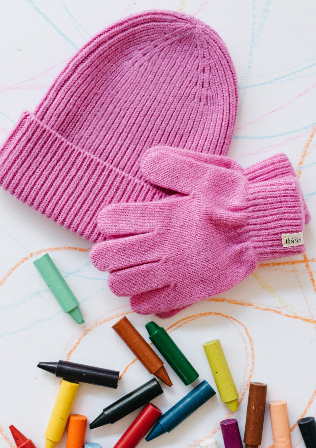 Merino Wool Kids Gloves in Pink