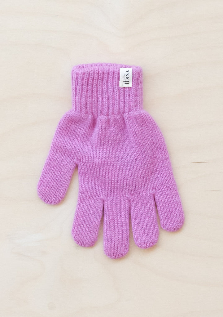 Merino Wool Kids Gloves in Pink