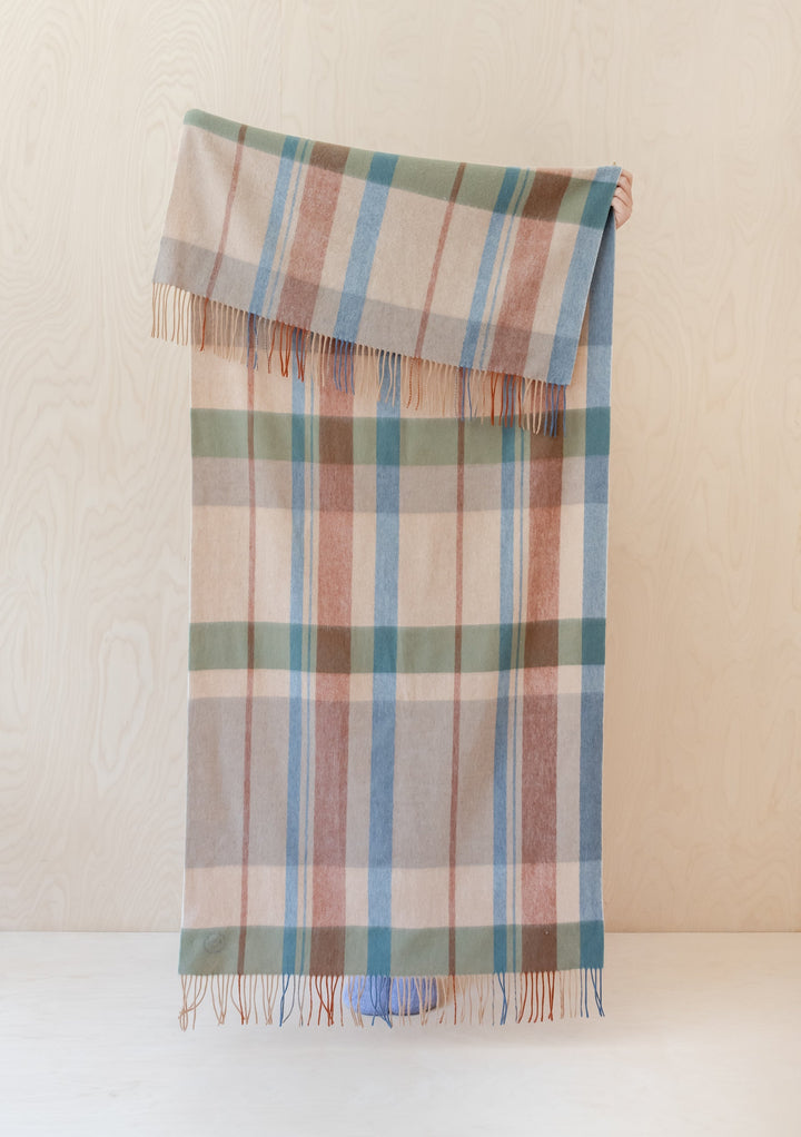 Lambswool Kids Blanket in Stone Abstract Check