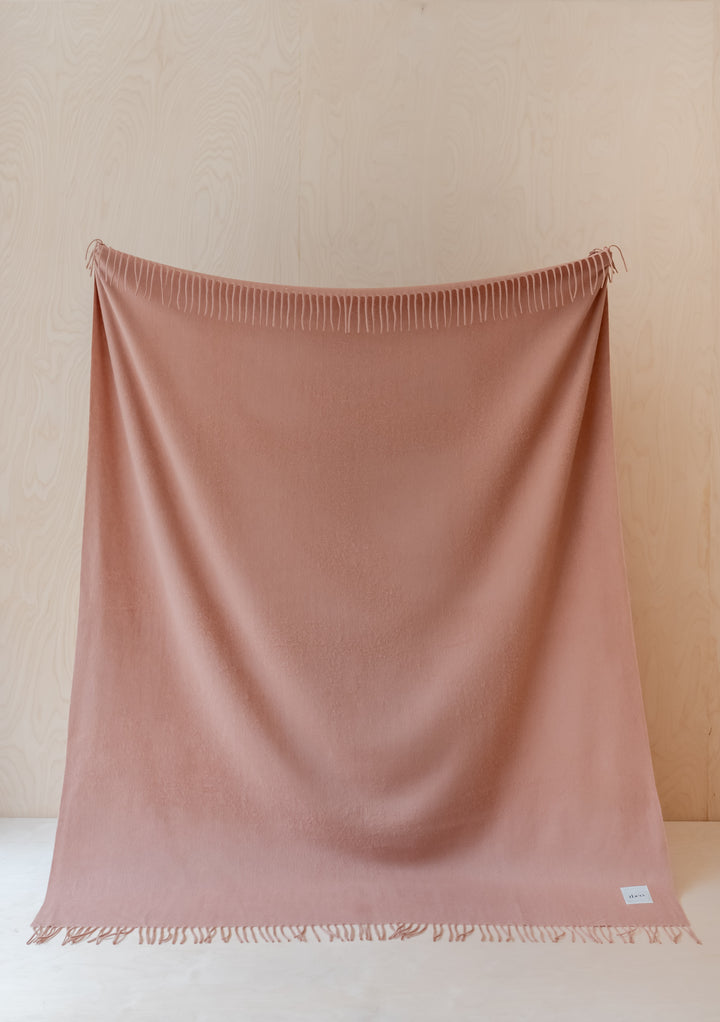 Lambswool Blanket in Blush