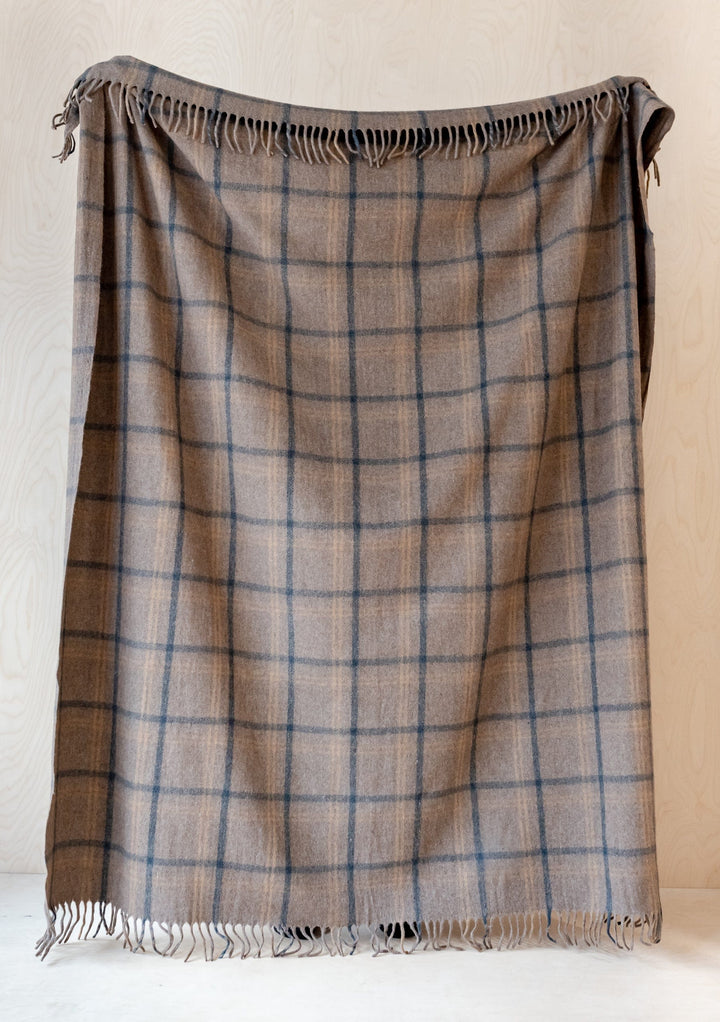 Sample Sale Recycled Wool Blanket in Clay Munro Check