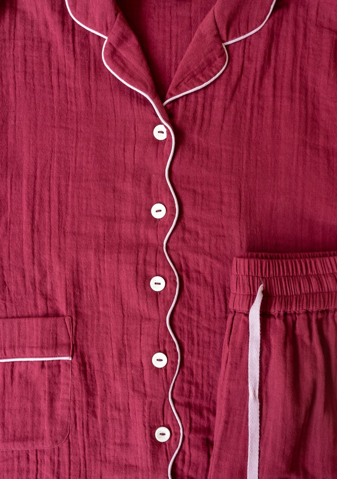 Cotton Pyjamas in Burgundy