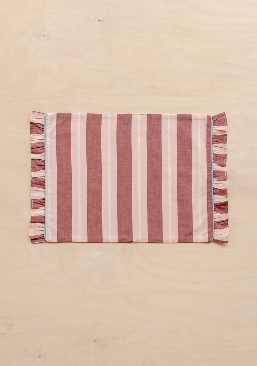 Cotton Placemats Set of 2 in Red Stripe