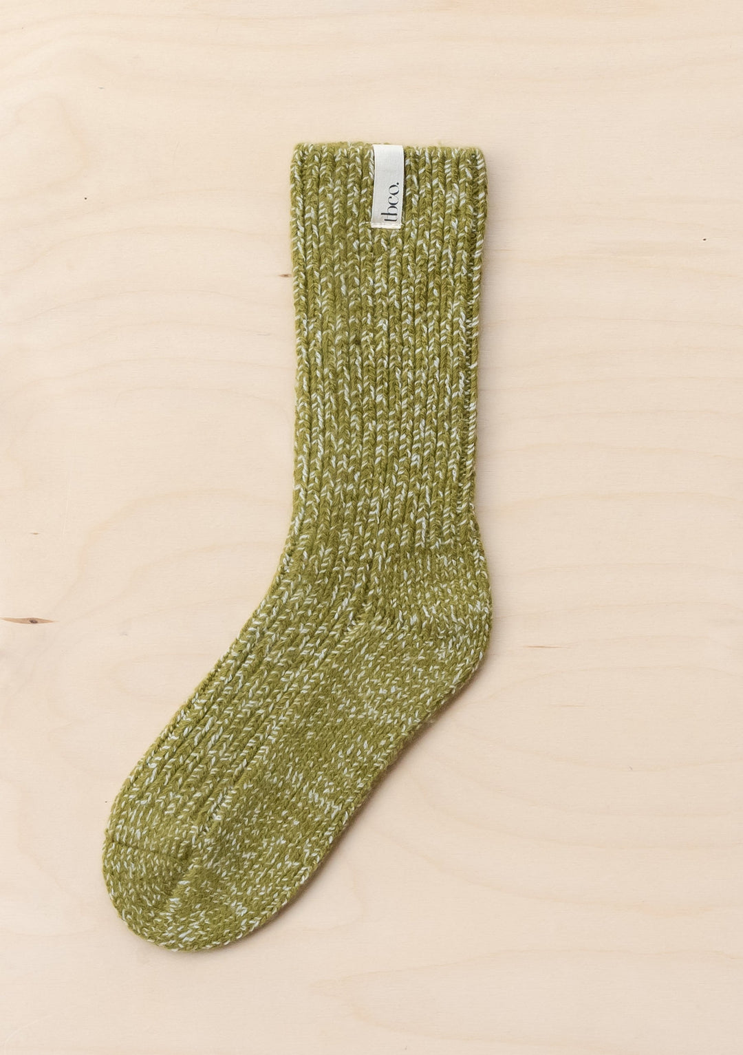 Men's Cashmere & Merino Socks in Olive Fleck