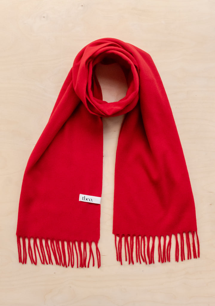 Lambswool Oversized Scarf in Red