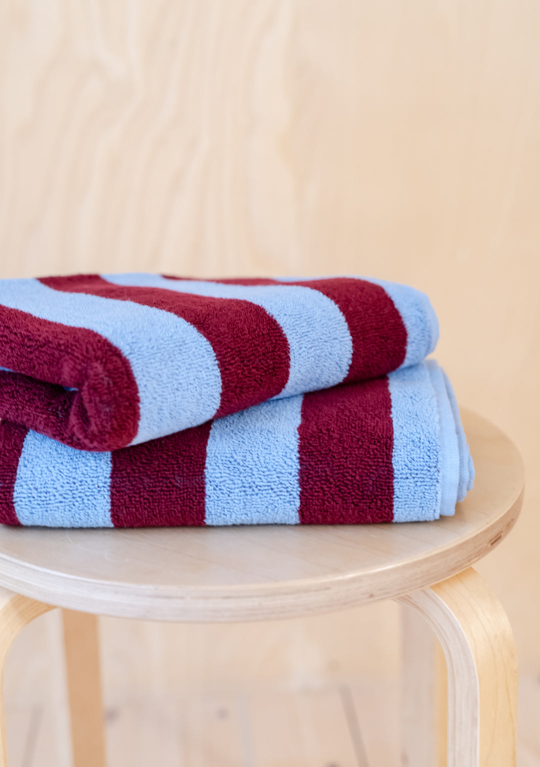 Cotton Towels in Blue Stripe