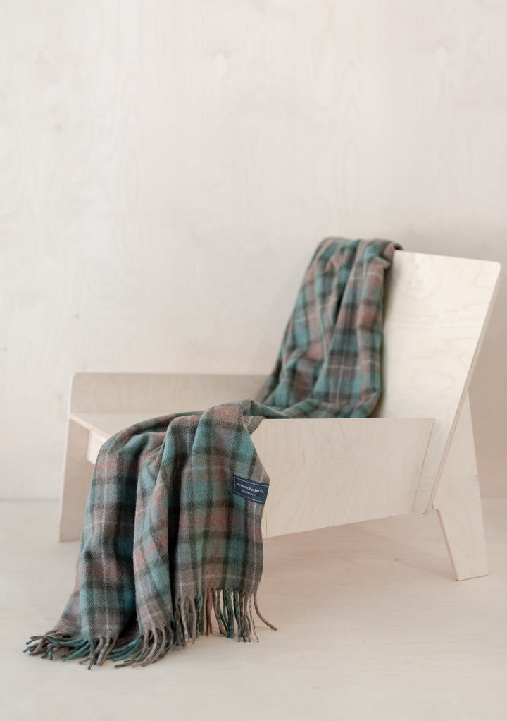 Recycled Wool Small Blanket in Fraser Hunting Weathered Tartan
