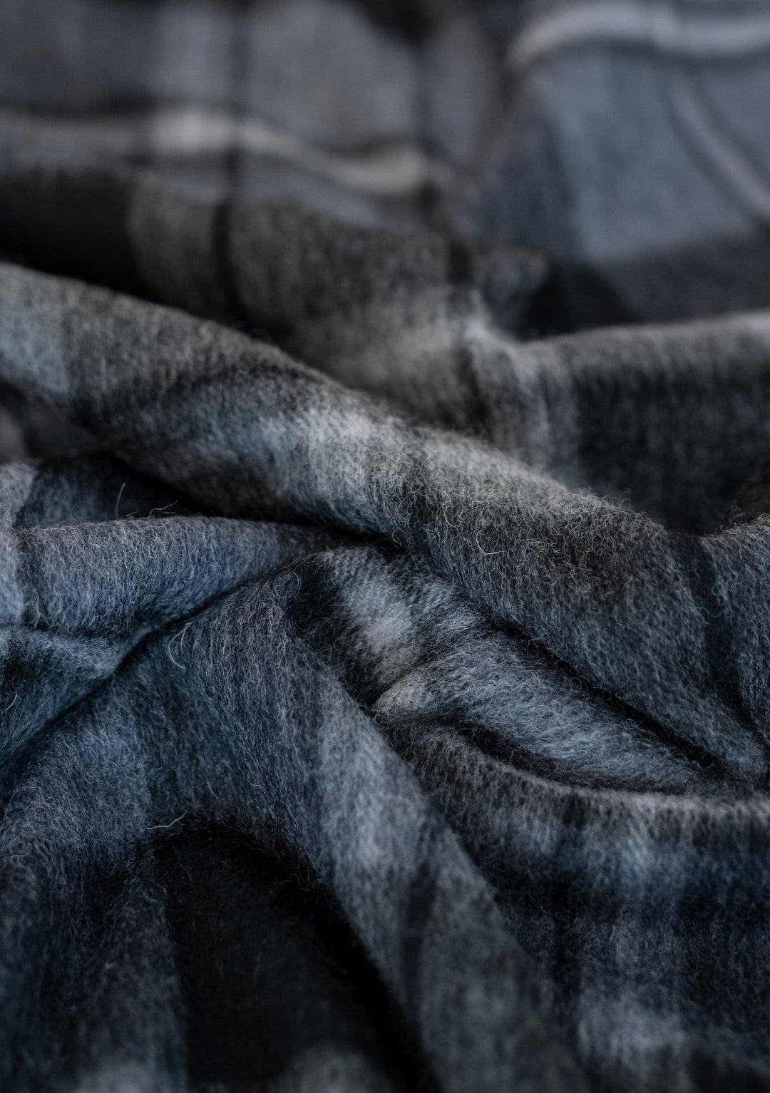Lambswool Blanket Scarf in Macrae Grey Tartan