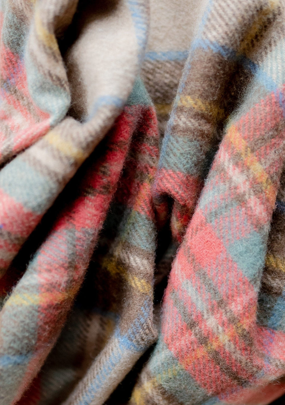 Recycled Wool Extra Large Blanket in Stewart Dress Antique Tartan