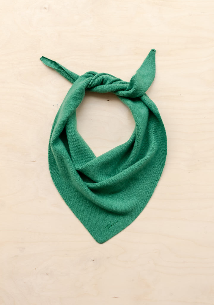 Merino Triangle Scarf in Green