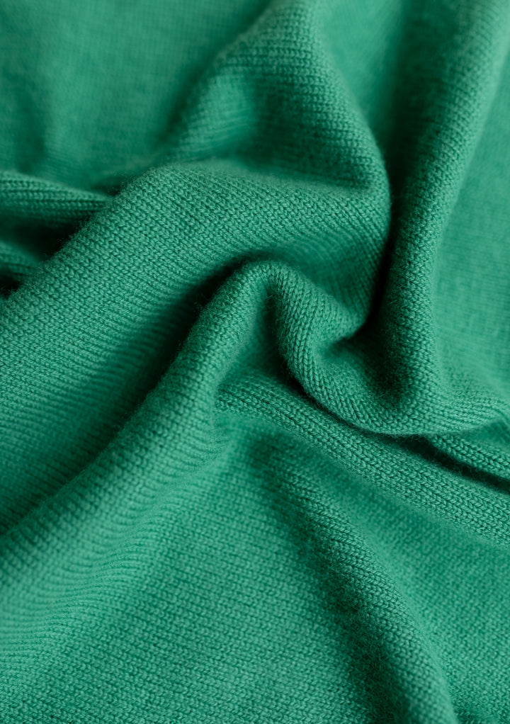 Merino Triangle Scarf in Green